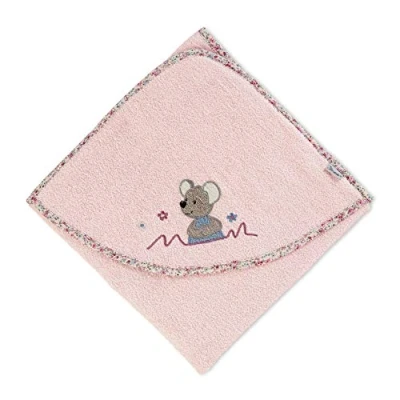 Afbeelding van Sterntaler Badhanddoek met kap Mabel zachtroze 80 x cm