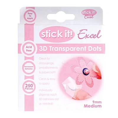 Afbeelding van Excel 3D Transparent Dots Medium (9mm)