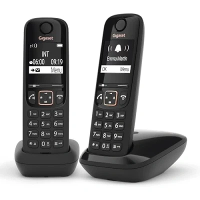 Afbeelding van Gigaset As690 Duo Dect Draadloze Telefoon, Met Extra Handset, Zwart Telefoon