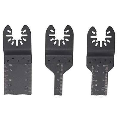 Afbeelding van Quick release oscillerende zaagbladen set 3 delig koolstofstaal 10 mm 20 34 elektrische Precisiesnijden Multitool voor metaal, hout, kunststof