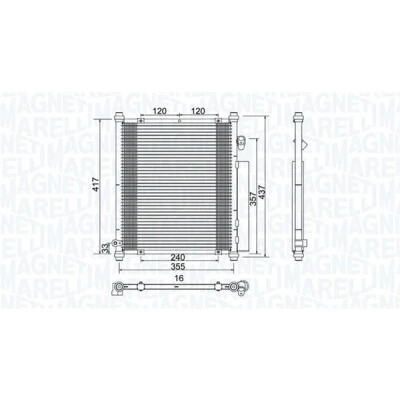Afbeelding van Magneti Marelli Airco condensor 350203907000