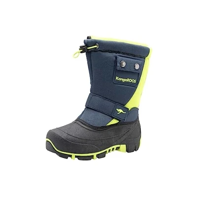 Afbeelding van Kangaroos BEAN Snowboots voor kinderen, Maat: 31, Dark navy/lime Textiel/ synthetisch
