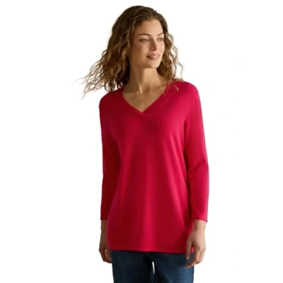 Afbeelding van Cecil Vneck Trui, Dames, Maat: XL, Rot