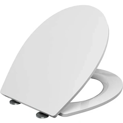 Afbeelding van Cornat Wc bril &quot;Rino&quot; klassieke witte look onderhoudsvriendelijk duroplast Quick Up &amp; Clean functie softclosemechanisme comfortabele montage van bovenaf/toiletbril/wc deksel / KSRISC00