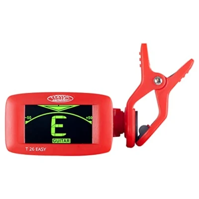 Afbeelding van Classic Cantabile T 26 EASY Clip tuner stemapparaat chromatisch om vast te klikken 360 draaibare kop geschikt voor gitaar, bas, ukelele en nog veel meer automatische