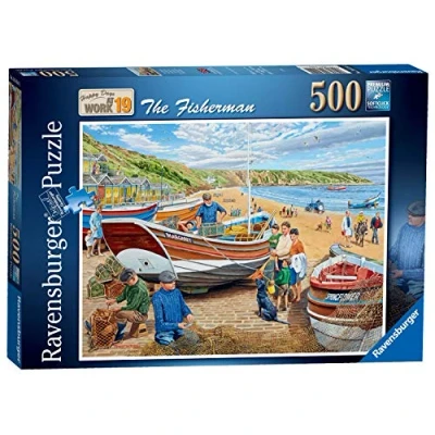 Afbeelding van Ravensburger Happy Days at Work No.19 The Fisherman 500 delige puzzel voor volwassenen en kinderen vanaf 10 jaar