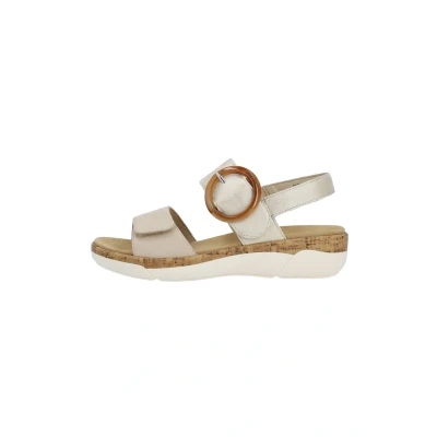 Afbeelding van Remonte Sandalen met sleehak, Dames, Maat: 36, Beige Schoenen