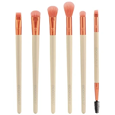 Afbeelding van EcoTools Elements Limited Edition Fiery Eye professionele oogmake up kwastenset, 6 delige set, oranje