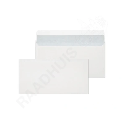 Afbeelding van Raadhuis dienstenvelop 110x220mm DL (EA5/6) wit met plakstrip 25 stuks RD 201520