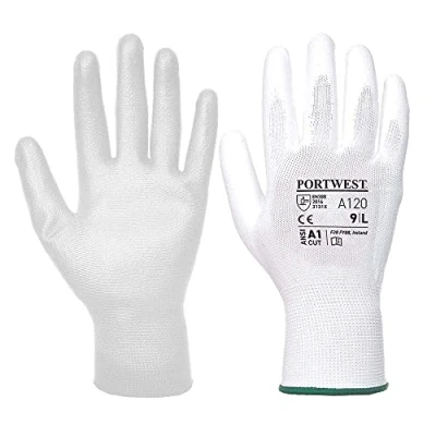 Afbeelding van PU Palm Handschoen maat 3 XL, White