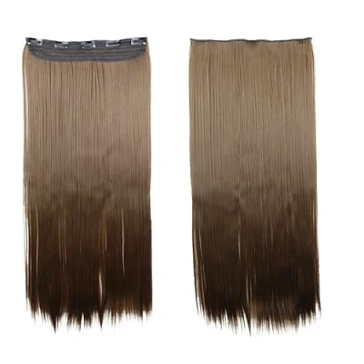 Afbeelding van CAISHA 70cm Clip in Extensions Haarextensies Haarstukje Glad Bruin C63