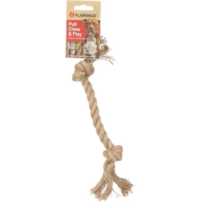 Afbeelding van Flamingo Hondenspeelgoed Touw Met 2 Knopen 28CM