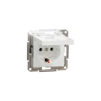 Afbeelding van Schneider Electric Wandontactdoos met klapdeksel Asfora Wit (RAL 9003) EPH3170121D