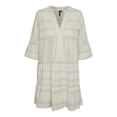 Afbeelding van Vero Moda Vmdicthe 3/4 Tunic Tuniek, Dames, Maat: Medium, Silver lining
