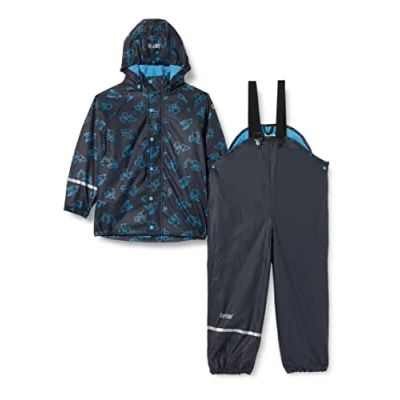 Afbeelding van CareTec Baby en kinderen regenjas regenbroek met fleece voering in set, Dark Navy (778), 92, donkermarineblauw, 18 24 Maanden