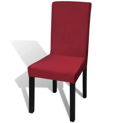 Afbeelding van Hoes voor stoelen 6 stuks stretch (wijnrood)