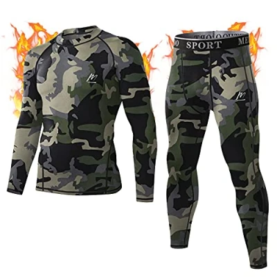 Afbeelding van MeetHoo Thermo ondergoed voor heren, basislaag, Camouflage, M