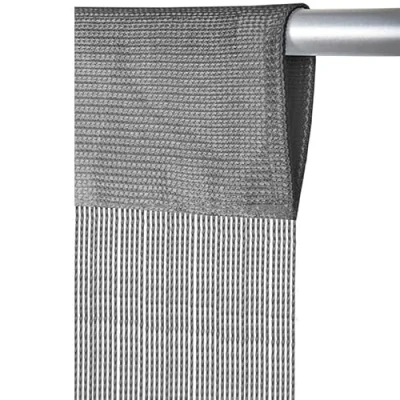 Afbeelding van Arsvita Draadgordijn met stangdoorgang, individueel in te korten gordijn, draadgordijn, vele kleuren en maten (B90xL250 cm/grijs)