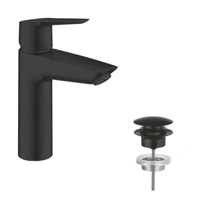 Afbeelding van GROHE QuickFix Start wastafelkraan M size met push open plug Mat