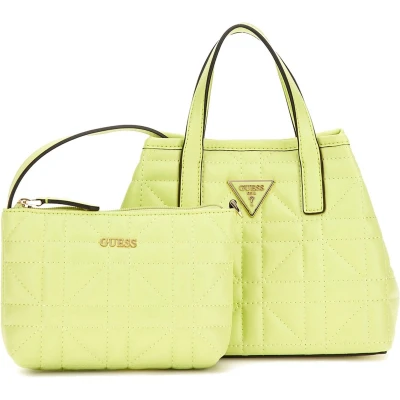 Afbeelding van GUESS Handtas Schoudertas Latona Mini Tote Chartreuse Neongeel