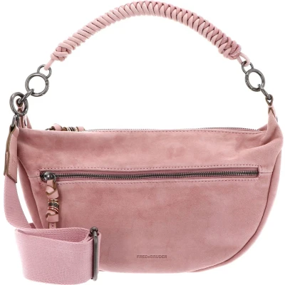 Afbeelding van FREDsBRUDER Leren Schoudertas Wild Love Midi Hobo Bag Old Rose Roze