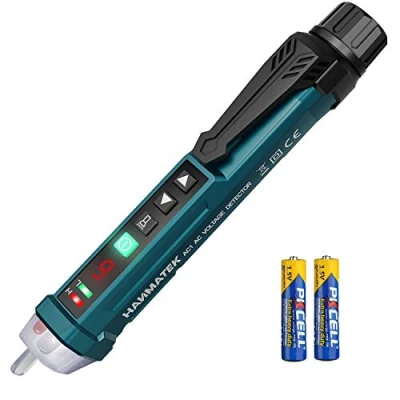 Afbeelding van Contactloze spanningszoeker Spanningsdetector Digitale Elektrische Spanningstester Stroomptester Doorgangstester 12 1000V Akoestische Zoemer en lichtindicator 9 Gevoeligheidsniveaus HANMATEK AC1