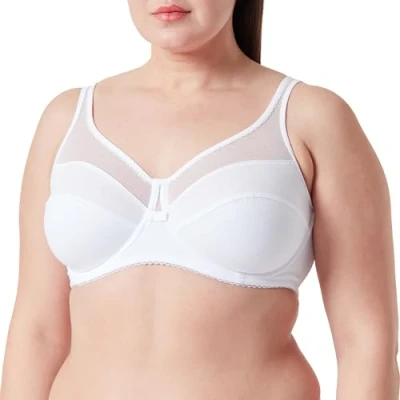 Afbeelding van DIM Damesbeha met beugels, generous biologisch katoen, 1 stuk, Wit, 95D