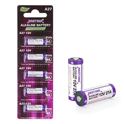 Afbeelding van NASTIMA 5 stuks 27 A 12 V alkalinebatterij, V27A LR27A MN27 L828 A27 12V batterij