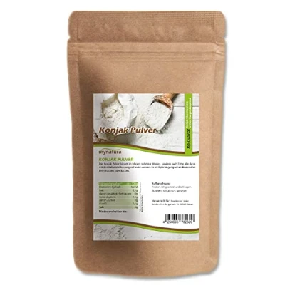 Afbeelding van Mynatura konjakpoeder, konjakwortel, glutenvrij, alternatief voor in zak (250 g)