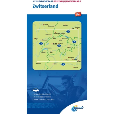 Afbeelding van ANWB wegenkaart ANWB*Wegenkaart Oostenrijk/Zwitserland 2. Zwitserland