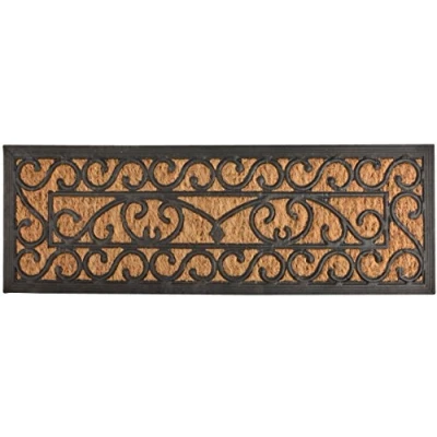 Afbeelding van Esschert Design Deurmat 25 X 75 0,9 Cm Kokosvezel Bruin/zwart