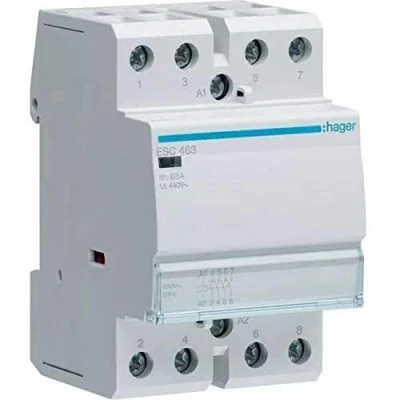 Afbeelding van Hager magneetschakelaar ac esc 4no 63 1 400v 32 3 kw u spoel 230v 50hz 60hz esc463