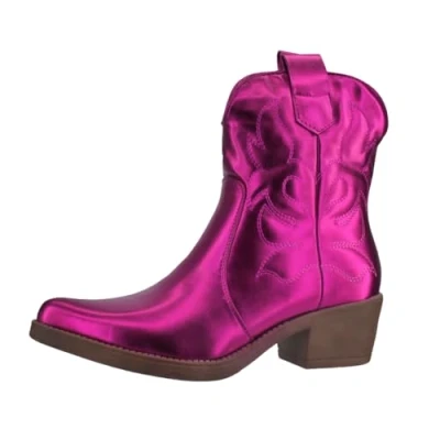 Afbeelding van Elara Chunkyrayan Cowboylaarzen voor dames, Fuchsia, 41 EU