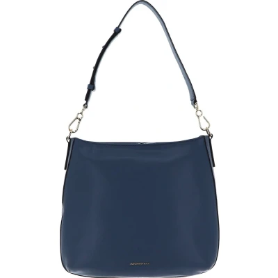 Afbeelding van MANDARINA DUCK Leren Schoudertas Luna Hobo Waterfall Blauw