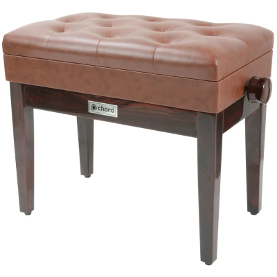 Afbeelding van Chord Pb660hs br&quot;Vinyl Finish&quot; Piano Bench met geïntegreerde opslag bruin