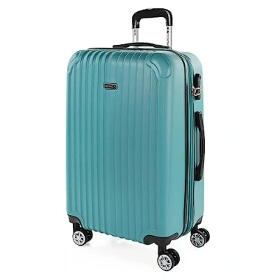 Afbeelding van ITACA Middelgrote Koffer. Medium Trolley Reiskoffer van ITACA. Lichtgewicht ABS Harde Schaal 4 Wielen Cijferslot T71560, Muntgroen