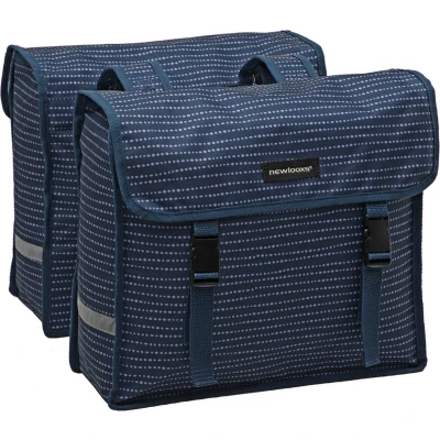 Afbeelding van Newlooxs Fiori Dubbele Fietstas Waterafstotend Polyester 30L Zwart/Blauw/Grijs