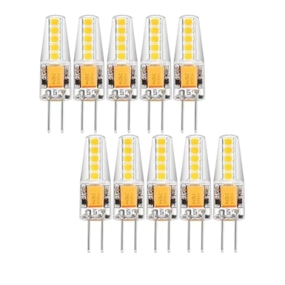 Afbeelding van BBPM Dimbare G4 LED lampen, AC/DC 12 24V 5W 500LM, gelijkwaardig voor 50W halogeenlampen, dimbaar zonder flikkering, 10 stuks,Day light 4000k,3W