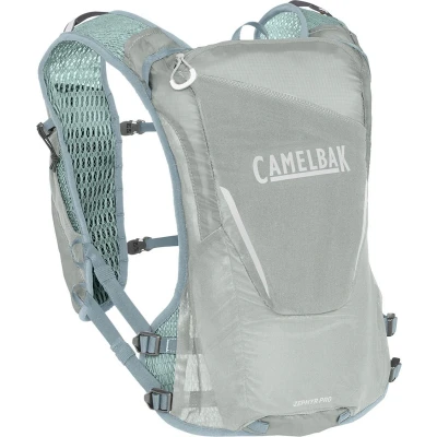 Afbeelding van CamelBak Zephyr Vest voor Vrouwen One Size Ultralicht Materiaal Ruimte 2 Flexibele 500 ml flessen Reflecterend 8 vakken Hardloopvest Drinkhouder Drinkzak Grijs met Turquoise