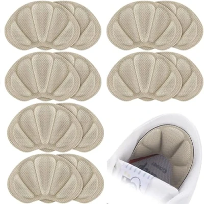 Afbeelding van Tsathoggua Achterkant van de hiel kusseninzetstukken, zelfklevende hielgrepen pads voor schoen te groot, hielbeschermers beschermers voeringen, verbeterde schoenpasvorm (Beige)