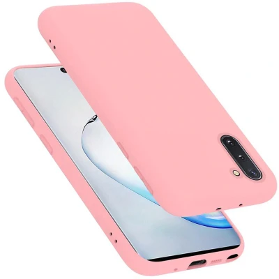 Afbeelding van Cadorabo Hoesje geschikt voor Samsung Galaxy NOTE 10 Case in LIQUID ROZE Beschermhoes TPU silicone Cover