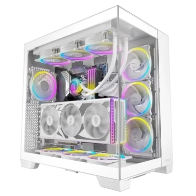 Afbeelding van Antec C8 ARGB Wit, 2x TQR 160mm &amp; 1x TQ 140mm PWM ventilatoren inbegrepen, tweekamerlay out, Type C, 360 mm radiatorondersteuning, naadloze TG voor en zijpanelen, RTX 40 compatibel, Full Tower