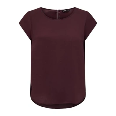 Afbeelding van ONLY Onlvic Solid Blouse, Dames, Maat: 34, Chocolate truffle