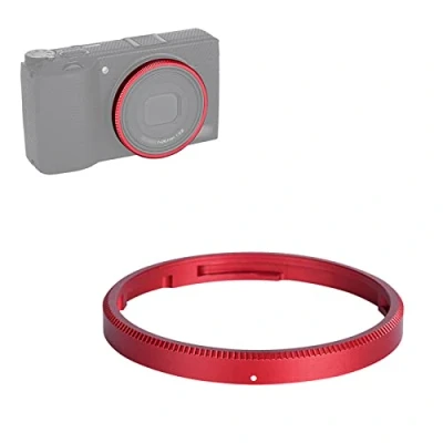 Afbeelding van JJC Lensring van metaal voor Ricoh GR IIIx GR3x, vervanging GN 2 ringdeksel (rood)