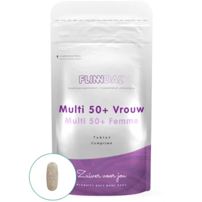 Afbeelding van Multi 50+ Vrouw 30 Tabletten Voor behoud van vitaliteit bij vrouwen vanaf 50 jaar Flinndal