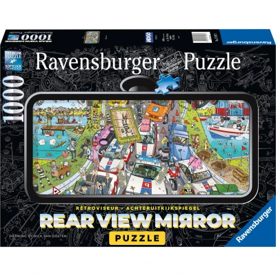 Afbeelding van Ravensburger Rear view mirror Puzzle Politie achtervolging Legpuzzel 1000 stukjes