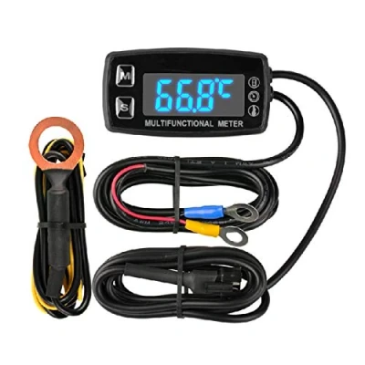 Afbeelding van Runleader Digitale led motoruurteller, toerental en temperatuurweergave, onderhoudsherinnering, externe werking voor grasmaaiergenerator, dirtbike, paramotor, buitenboordmotor, marinekompressor