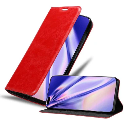 Afbeelding van Cadorabo Hoesje geschikt voor Huawei P40 PRO / PRO+ in APPEL ROOD Beschermhoes Case magnetische sluiting Cover