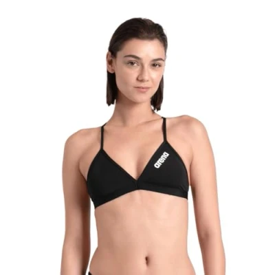 Afbeelding van arena Performance Team Solid Top sportieve bikini voor dames, sneldrogend, van weefsel, MaxFit Eco met maximale chloor en zoutbestendigheid, uv bescherming UPF 50+