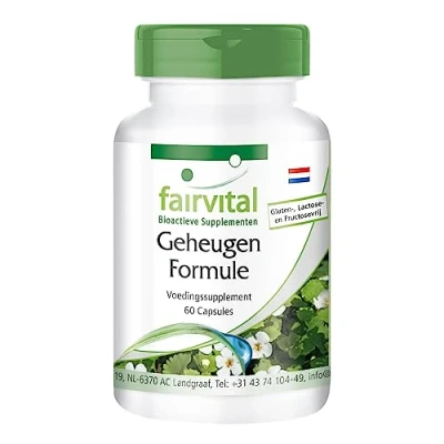 Afbeelding van Fairvital Geheugen Formula HOOG GEDOSEERD VEGAN 60 capsules voedingssupplement met brahmi (Bacopa Monnieri), ginkgo en meer